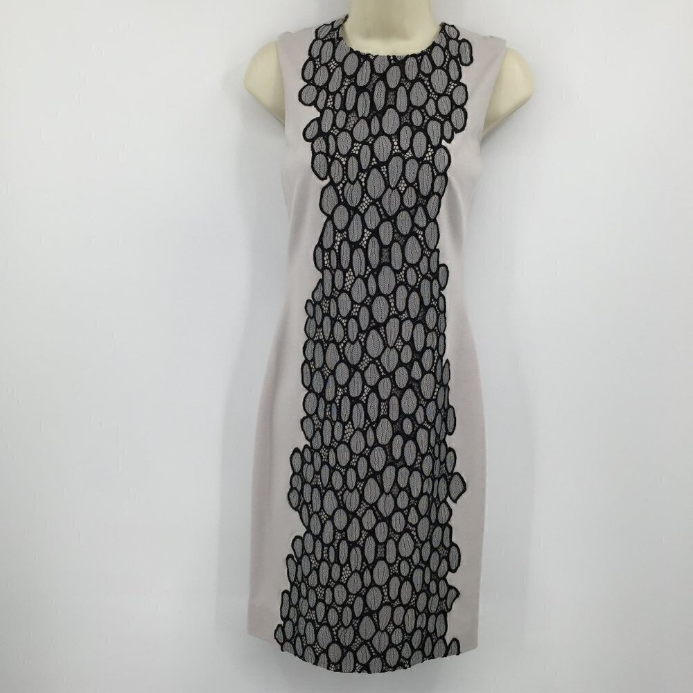 DVF Diane von Furstenberg Tilda Moonlight Grey shift dress knit oval new 2